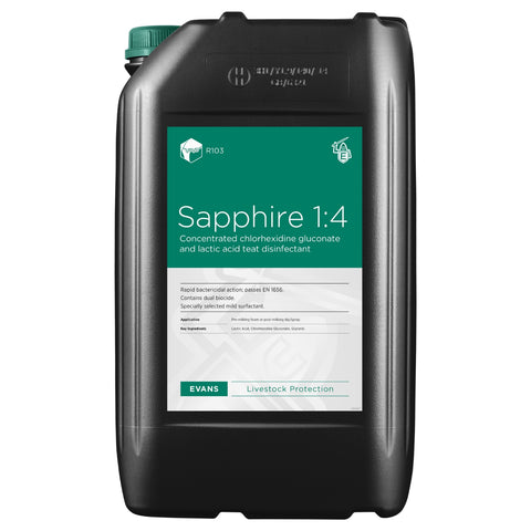 Sapphire 1:4 Teat Disinfectant | 20L & 200L